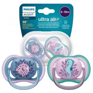 Sucette B&eacute;b&eacute; - Philips Avent - Ultra Air Scf085/61 - Silicone 6 &Agrave; 18 Mois - Sans Bpa - Neuf