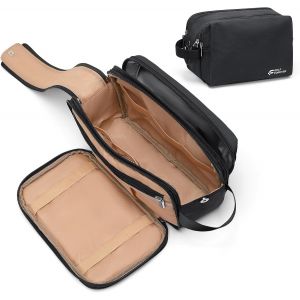 Trousse de Toilette pour Femme Homme, Portable Trousse de Toilette Multifonction, Trousse de Toilette Voyage, Sac Cosmétique Organisateu, Imperméable Trousse de Rasage (Noir) - Neuf
