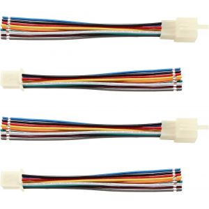 2 Paires 2.8mm 9 Broches Automobile Connecteur,Connecteur de Électrique Mâle et Femelle avec Câble 140mm 20 AWG,pour Moto,Vélo,Voiture,Bateau,ABS - Neuf