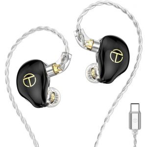 lbgwp60-Trn St7 Casque Filaire Avec Microphone, Tuner Hi-Fi Professionnel, Design De Câble Amovible À 2 Broches (Pr De Type C/Noir) - Neuf