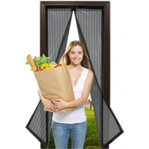 Magnetic Mosquito Net for Balcony Door, Patio Door, etc. Mosquito and Insect Protection Black - Neuf