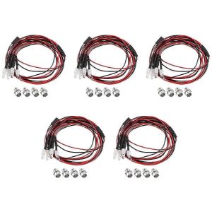 4 Rc Led Light Kit pour 1/10 rc voiture camion crawler rc mod&egrave;le drift voiture phare arri&egrave;re,5mm,blanc - Neuf