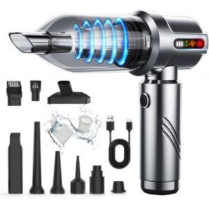 Aspirateur à main, 22000 Pa, écran LED, batterie, 4 en 1, sans fil, avec moteur sans brosse, mini aspirateur pour voiture, PC, bureau, cuisine, nettoyage des poils d'animaux, coins - Neuf