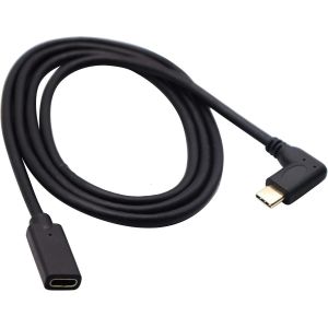 ERYI-90 Degrés Type C 3.1 Connecteur Usb 3.1 Type C Femelle À Mâle Câble D'Extension Gen 2, Prend En Charge Le Câble Charge,Données,Audio Et Vidéo Pour Le Nouveau Macbook Pro 2017 (1 M, M/F) - Neuf