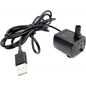Submersible Usb Petite Pompe &Agrave; Eau Pour Aquarium 200l/H, Dc 3.5-9v 1-3w, Hmax 0.4-1.5m, Remplacement Pompe Fontaine &Agrave; Eau Chat, Mini Pompe &Agrave; Cascade Pour Aquarium, Terrarium - Neuf