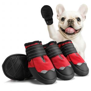 Chien Chaussures Pour Les Moyennes Et Les Chiens De Taille 5, Imperm&eacute;able Pour Chien, Bottes De Neige De L'hiver Et De L'&eacute;t&eacute; De La Chauss&eacute;e, Durable Patte Protecteurs - Neuf