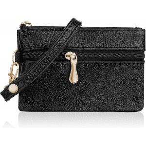 TZF-Petit Porte-Monnaie Cuir Femme, Mini Porte Monnaie Cuir Mini Petit Portefeuille avec Porte-cl&eacute;s et 2*Compartiments, Mini Coin Purse Wallet pour Femme Homme Enfant Fille Garcon - Neuf
