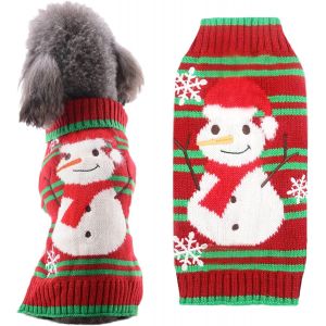 Chien Pull De No&euml;l Bonhomme De Neige Mignon De Chien De Chat Costume Gar&ccedil;ons Fille - Neuf