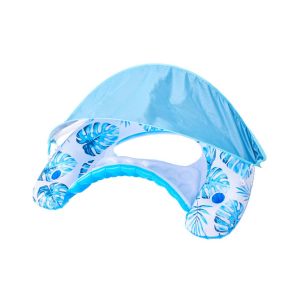 Matelas Gonflable Pour Piscine Avec Pare-Soleil Amovible Et Porte-Gobelets - Neuf