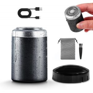 Mini Rasoir Electrique Homme, Ipx7 R&eacute;sistant &Agrave; L'eau, Shaver Humide Et Sec, &Eacute;tanche Portable Tondeuse A Barbe, Rechargeable Par Usb, Pour La Maison, Voyage, Bureau - Neuf