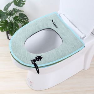Housse de si&egrave;ge de toilette portable vert chaton, lavable, coussin de si&egrave;ge de toilette, housse de si&egrave;ge de toilette - Neuf