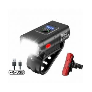 Ensemble De Feux De Vélo Led Rechargeables Haute Performance - Phares Avant Et Arrière Étanches Pour Une Sécurité Et Une Visibilité Accrues - Neuf