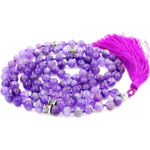 Trahoo-Fukugems Mala Tibetain 108 Perles Collier Pour Femmes Homme Mala Pierre Bracelet Bouddhiste Méditation Collier - Neuf