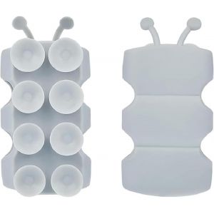 KGABERY-Ensemble De 2 Support Pommeau De Douche Ventouse En Silicone,Support Douche Ventouse,Accroche Pommeau De Douche Mural Repositionnable En Silicone,Aucun Perçage Requis - Neuf