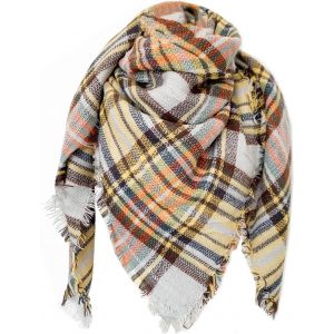 Kalanka-Écharpe Femme Homme Châle Cachemire Ecossaise Mode Ponchos Plaid Foulards Automne Hiver Oversize Cape Glands Scarf Carreaux Chaud Carrée Souple Étole Couvertures - Neuf
