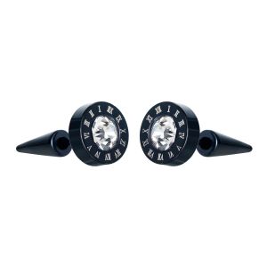 Ore-Petites Boucles D'oreilles Punk Noires Pour Homme Et Femme,En Acier Inoxydable,Accessoires De Bijouterie,Nouvelle Mode,2020-Z0008-28- - Neuf