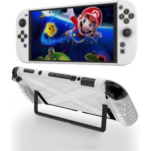 Compatible PC Coque pour Switch 2 Coque de Console de Jeu Portable,&Eacute;tuis de Protection en TPU Souple pour la Switch,Anti-Poussi&egrave;re L&eacute;ger Switch 2 Case,&Eacute;tui de Protection Contre Les Chutes,Blanc - Neuf