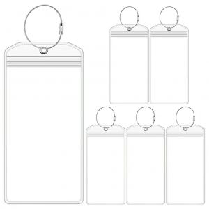 Lot de 6 étiquettes de bagages durables avec carte d'identité - Étiquettes de voyage élégantes pour valises, sacs à dos et plus encore - Neuf