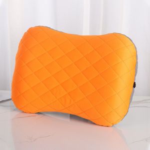 Coussin d&eacute;coratif gonflable de camping/voyage, housse de coussin amovible - Neuf