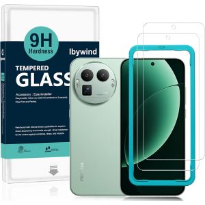 JGD-Verre Tremp&eacute; pour Realme GT8/8 Pro 5G,2 Pi&egrave;ces Duret&eacute; 9H Protecteurs d'&eacute;cran et Facile &agrave; Installer,Support D&eacute;verrouillage Des Empreintes Digitales,Anti-bulle,Anti-&eacute;clat - Neuf