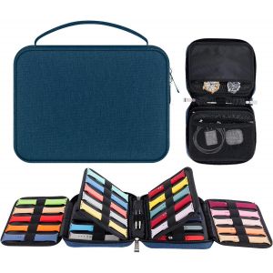 Kal-Organisateur De Bracelet De Montre, Nylon Étanche Sac De Rangement Pour Bracelet De Montre Pour 40 Bracelets De Montre, Sac De Rangement Pour Montre Et Bracelet De Montre Épingle -Bleu - Neuf