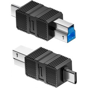 Adaptateur USB A B|Convertisseur USB B 3.0 pour imprimantes-Connecteur Plug and pour Scanner,Hub,Ordinateur Portable,Tablette,Disque Dur et Station d'accueil - Neuf