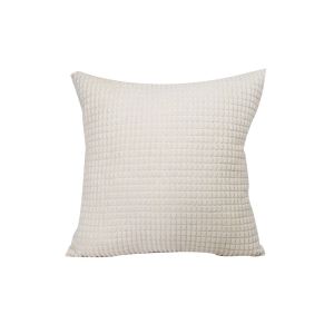 Housse De Coussin En Velours C&ocirc;tel&eacute; Beige, 45 X 45 Cm, Avec Fermeture &Eacute;clair Invisible Et Motif Unique. - Neuf