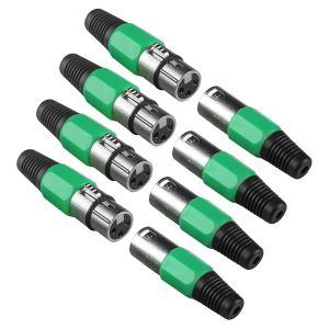 GOTHICANA BY EMP4Pack Cabl Dmx Connectique Xlr 3 Broche Prise Xlr À Souder, Fiches Xlr Audio Connector 3 Pin Adaptateur Embase Pour Cordon Xlr Male Femelle, Microphon Cannon Xlr Prise Dmx Cables Nc3F - Neuf