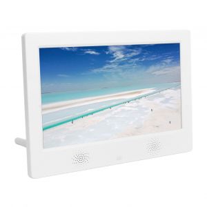 Cadre photo numerique 10 pouces, compatible video, musique, horloge, calendrier, telecommande, album photo numerique, prise US 100-240 V - Neuf