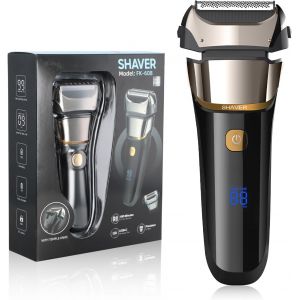 Cowe-2 En 1 Rasoir Electriques Hommes,Avec Écran Lcd,Tondeuse Barbe,Rasoir Électrique Rechargeable Pour Homme,Wet & Dry,Étanche,Rasage Précis Et Doux,Pour Soins Corps,Cheveux Et Visage - Neuf