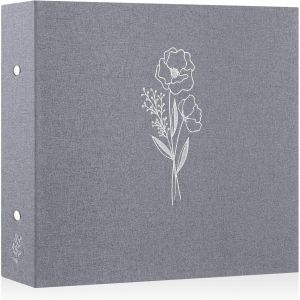 Album Photo Scrapbooking 30x30 Cm, Lin Tissu Classeur À 3 Anneaux Livre Photo 30 X 30 Cm Avec 30 Pochettes Plastiques 60 Pages (Vert) - Neuf