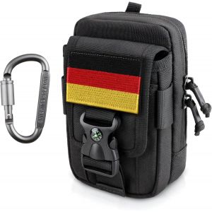 JGD-Pochette Tactique &Eacute;tui de Ceinture pour T&eacute;l&eacute;phone Portable Pochette pour Smartphone Petite Sacoche de Ceinture Homme Sac Militaire de T&eacute;l&eacute;phone Utilitaire Molle Poche pour Gilet Tactique - Neuf