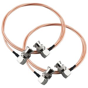 C&acirc;ble Coud&eacute; BNC M&acirc;le &agrave; Angle Droit &agrave; BNC M&acirc;le &agrave; 90 Degr&eacute;s RG316 C&acirc;ble Coaxial Connecteur BNC C&acirc;ble d'extension 1M pour Antenne WiFi Jumper HD SDI Video (2 Pi&egrave;ces) - Neuf