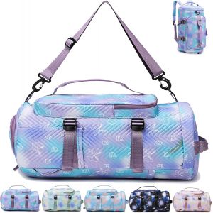 Acdsgd-Sac De Gym &Eacute;tanche Pour Fille, Sac De Sport, Sac De Yoga, Sac D'entra&icirc;nement Avec Compartiment &Agrave; Chaussures Et Compartiment Humide, Sac De Natation, Sac De Sport Pour Fitness, Voyage Et - Neuf