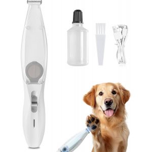 Tondeuse Pour Pattes De Chien, Tondeuse &Agrave; Pattes De Chien, Avec Aspirateur, Rechargeable Et &Eacute;tanche, Pour Chiens, Chats, Pattes, Visage, Oreilles - Neuf