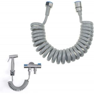 Flexible de Douche,Télescopique en Mousse,à Ressort et Rétractable-Tuyau de Douche 2m pour Douchette,WC et Bidet - Neuf