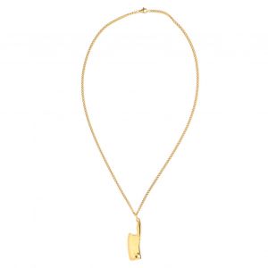Collier Avec Pendentif Couteau A Decouper En Acier Inoxydable Pour Homme, Bijou Tendance, Dore - Neuf
