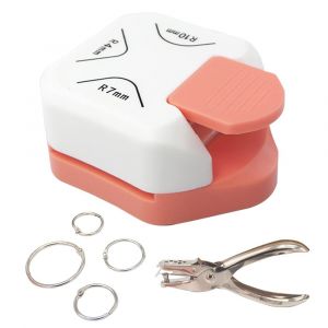 Chenquansarl-Creative Perforatrice De Papier, 3 En 1 Coupe Angle Arrondi, Avec Perforatrice À Papier Et Anneaux De Reliure Coins Arrondis, Pour Projets Diy, Scrapbooking, Création De Cartes - Neuf