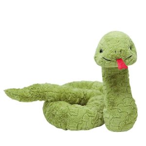 Serpent vert en peluche douce avec langue tir&eacute;e, jouet animal mignon et dr&ocirc;le pour enfants, id&eacute;al pour les f&ecirc;tes de fin d'ann&eacute;e - Neuf