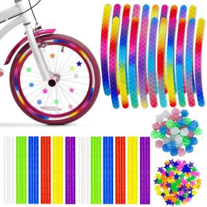 Subzonal-Lot De 116 Reflecteur Rayon Velo, Visibilit&eacute; &Agrave; 360&deg;, Autocollants R&eacute;fl&eacute;chissants, D&eacute;coration &Eacute;toil&eacute;e Pour Enfants, R&eacute;flecteurs De Rayons De V&eacute;lo Pour Enfants - Neuf
