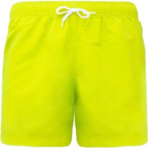 Short De Bain Pour Homme - Pa169 Jaune Fluo - Neuf