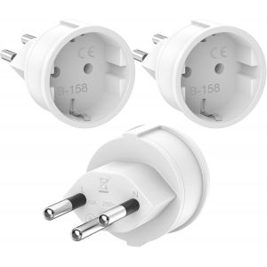 JGD-adaptateur de voyage France vers Suisse, UE vers Suisse, Maldives, Rwanda, Liechtenstein - Neuf