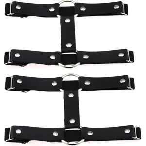 Lot De 2 Harnais De Jambe Réglables En Cuir Avec Porte-Jarretelles, Style Punk Gothique, Anneau De Cuisse - Neuf