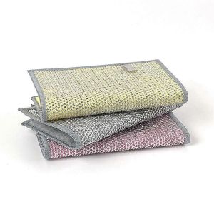 5Pcs Chiffons de lavage à vaisselle polyvalents Tampons de récurage réutilisables,rose - Neuf