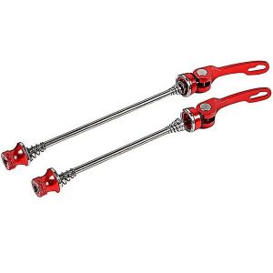 Brochettes De Vtt Ultralégères En Alliage D'aluminium ¿ Déblocage Rapide, Durables Et Faciles À Utiliser, Rouges, 1 Paire - Neuf