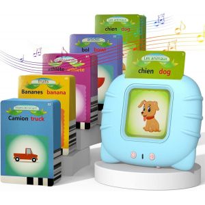TDRFL-Cartes Flash Parlantes Fran&ccedil;ais,Jeux &Eacute;ducatifs 1 2 3 4 5 6 Ans,Jouet Enfant Jouets D'Apprentissage Avec Cartes 112 Feuilles De 224 Mots,Jouet Montessori Anniversaire Fille Garcon - Neuf
