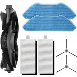 (7 Pi&egrave;ces) M1 Pi&egrave;ces de Rechange Compatibles avec Aspirateur Robot Lefant M1, 1 Brosse &agrave; Rouleau, 2 Brosses Lat&eacute;rales, 2 Filtres HEPA, 2 Serpill&egrave;res, Kit d'accessoires - Neuf