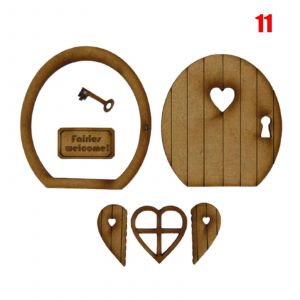 Conte De F&eacute;es Porte En Bois Kit De D&eacute;coration Maison De Poup&eacute;e Miniature Meubles 3d Bricolage Artisanat Ornement Pour Cour Ext&eacute;rieure 11 - Neuf