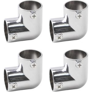 Kalanka-Lot De 4 Colliers De Serrage En Forme De L, Coude &Agrave; 90 Degr&eacute;s, Connecteur De Tuyau &Agrave; Deux Ports, Raccord De Cha&icirc;ne En Zinc Et Aloy, Convient Aux Tubes &Eacute;lectriques En M&eacute;tal De Taille - Neuf