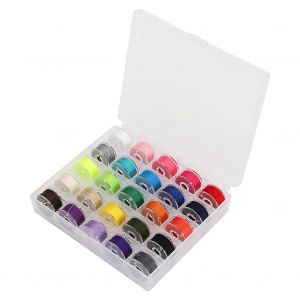 Fils À Coudre Colorés Avec Des Bobines De Machine À Coudre En Plastique Pour La Broderie Manuelle À La Maison25 Grilles - Neuf
